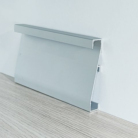 Плинтус Алюминий LED BZL  под рассеиватель МКР 80 х 14 х 3000 мм