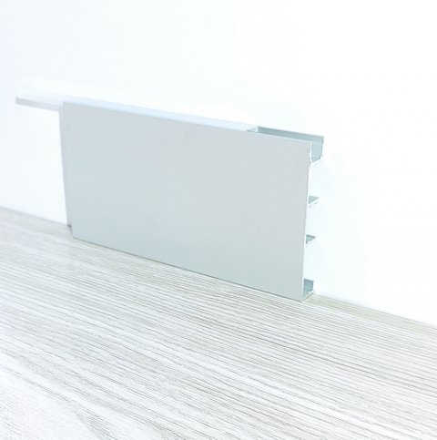 Плинтус Алюминий LED BUL80 AS Cеребро под рассеиватель МКР 80 мм х 14 мм х 3000 мм