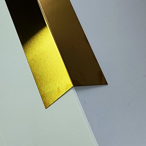 Уголок Сталь  Золото шлифованный 430 МКР 10 мм х 10 мм х 3000 мм