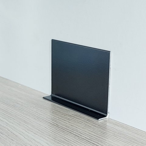 Плинтус Алюминий пристенный BPL 40 Черный МКР 40 мм х 13 мм х 3000 мм