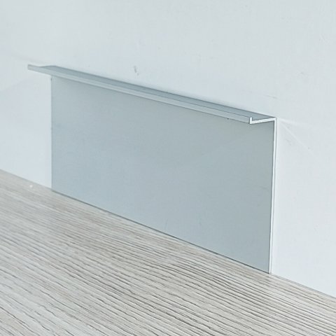 Плинтус Алюминий под гипсокартон BG  AS Cеребро МКР 60 х 13 х 3000 мм