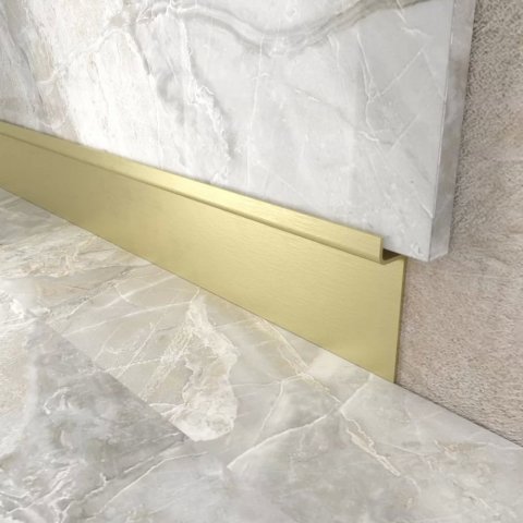 Плинтус Латунь под гипсокартон BG  шлифованный МКР 70 х 15 х 3000 мм