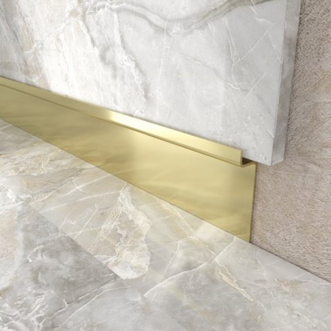 Плинтус Латунь под гипсокартон BG полированный МКР 70 х 15 х 3000 мм