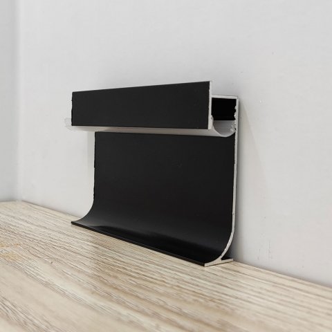 Плинтус Алюминий LED BLL Черный под рассеиватель МКР 65 х 14 х 3000 мм