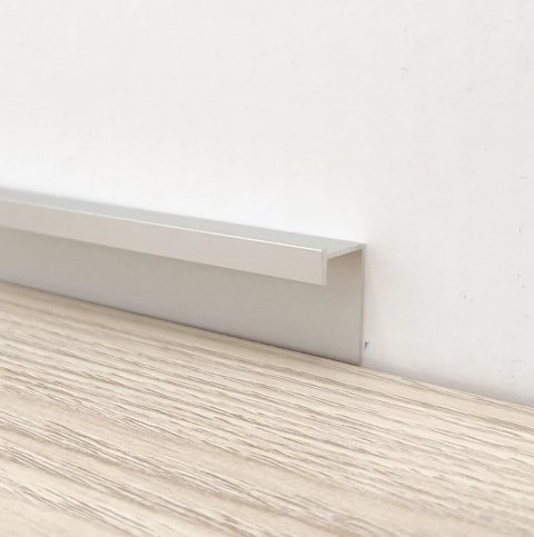 Плинтус Алюминий под гипсокартон Серебро МКР 22 х 13.5 х 3000 мм