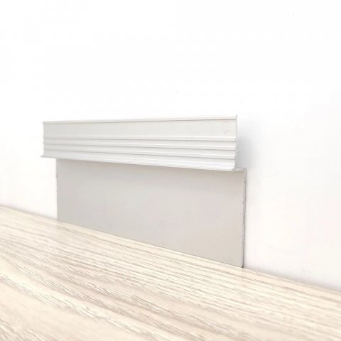 Плинтус Алюминий под гипсокартон BG AS Cеребро МКР 50 х 13.5 х 3000 мм