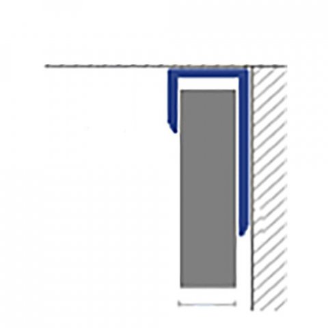 Уголок Алюминий для ковролина серебро МКР 13 мм х 12.5 мм х 3000 мм