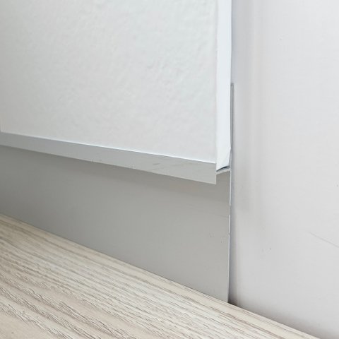 Плинтус Алюминий под гипсокартон AS BG Серебро МКР 110 х 15 х 3000 мм