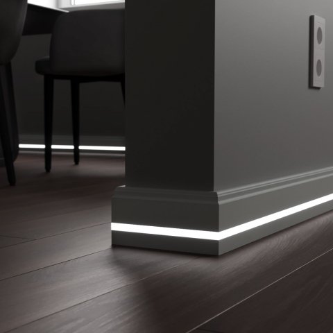 Плинтус МДФ (грунт) LED профиль №2