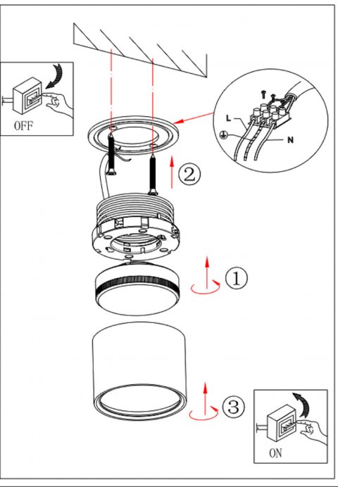 Накладной светильник ЭРА OL7 GX53 WH/CH Б0048533