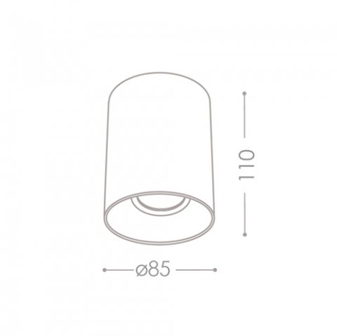 Накладной точечный светильник Kanlux RITI GU10 W/G 27570