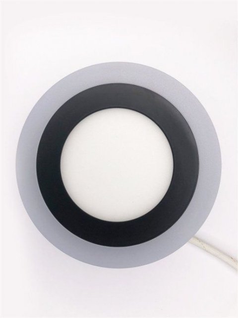 Настенно-потолочный светодиодный светильник Elvan NLS-500R-6/3-WW/NH-Bk