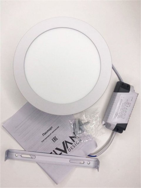 Настенно-потолочный светодиодный светильник Elvan NLS-702R-12W-WW-Wh