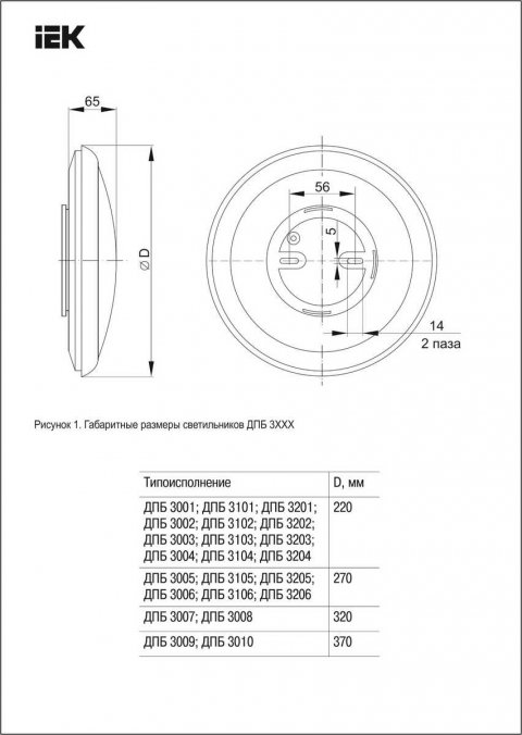 Настенно-потолочный светодиодный светильник IEK ДПБ LDPB0-3001-12-4000-K01