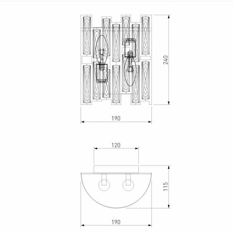 Настенный светильник Bogates Frammenti 352/2 Strotskis