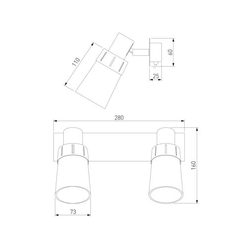 Настенный светильник Eurosvet 20081/2 черный