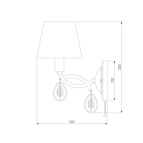 Настенный светильник Eurosvet 60091/1 перламутровое золото