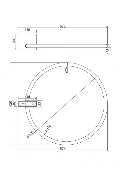 Настенный светильник Maytoni Anillo MOD315CL-L25G3K
