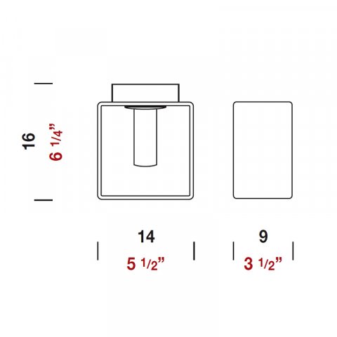Настенный светильник Panzeri Domino P 9021.14