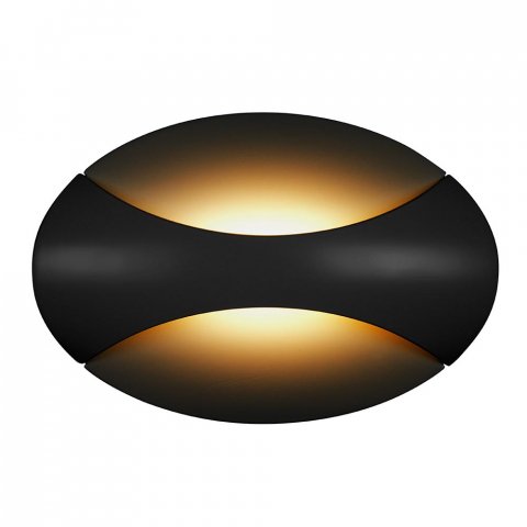 Настенный светодиодный светильник iLedex Flux ZD7151-6W BK Black+Gold