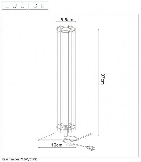 Настольная лампа Lucide Lionel 73506/01/30
