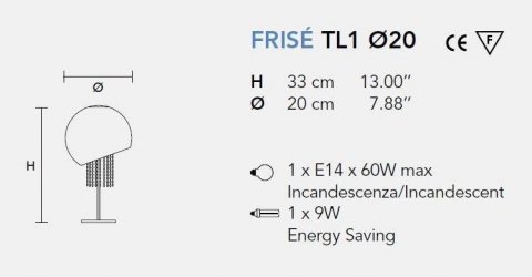 Настольная лампа Masiero Frise TL1 SW VI