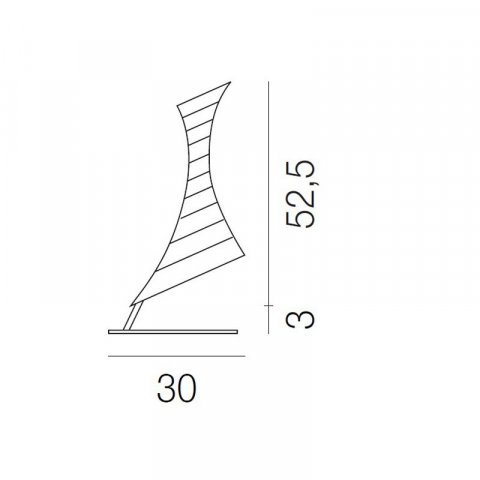 Настольная лампа Vistosi LT Twister G TO GR