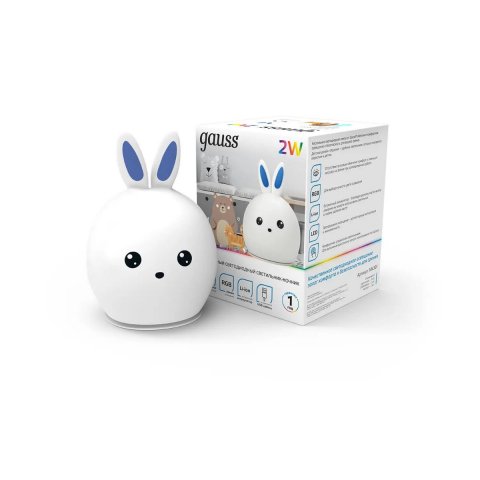 Настольный светодиодный детский ночник Gauss кролик NN301