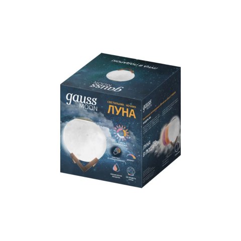 Настольный светодиодный ночник Gauss луна NN004