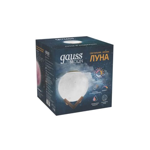 Настольный светодиодный ночник Gauss луна NN004