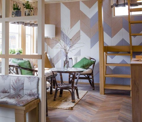 Замковый виниловый пол Vinilam Parquet Chevron RI153610CL4 Шеврон Нормандия