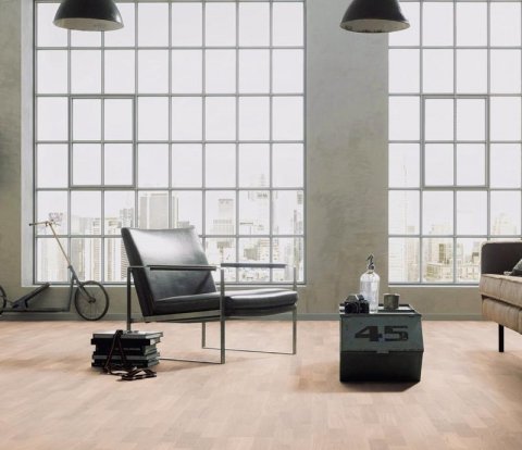 Паркетная доска Focus Floor Classic Дуб Ostro  White Matt 3S