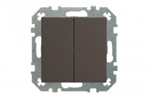 Переключатель двухклавишный Liregus коричневый омбре 29-012