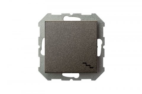 Переключатель одноклавишный Liregus Epsilon антрацит 28-107