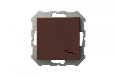 Переключатель одноклавишный Liregus Epsilon коричневый 28-137