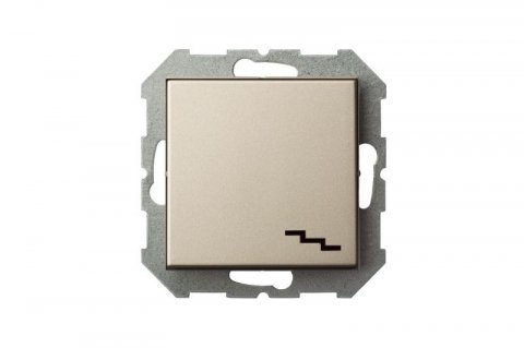 Переключатель одноклавишный Liregus Epsilon шампань 28-303