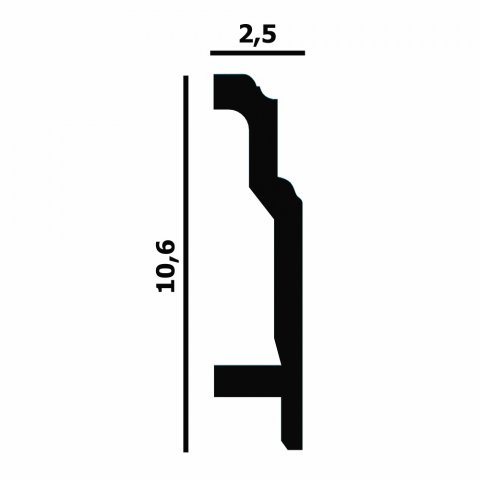 Плинтус напольный P45