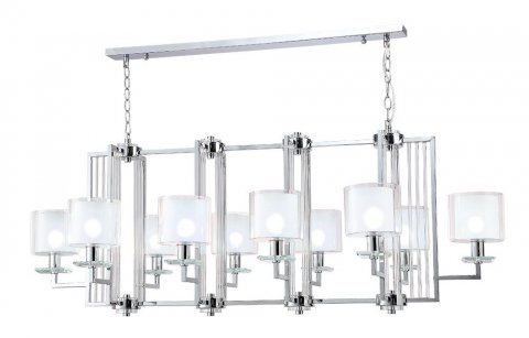 Подвесная люстра Crystal Lux Nicolas SP10 L1300 Nickel/White
