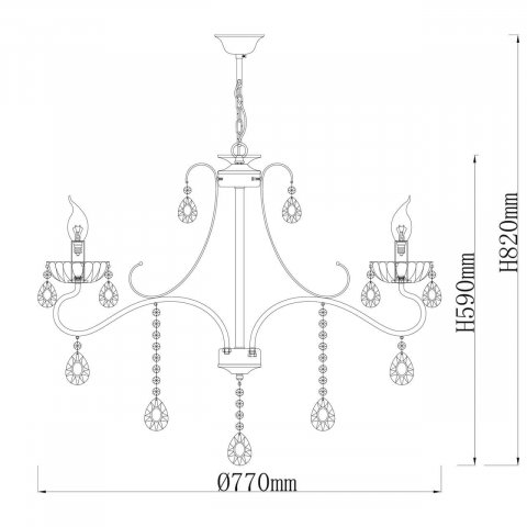 Подвесная люстра De Markt City Свеча 683014105