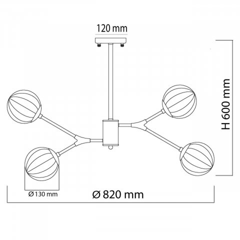 Подвесная люстра De Markt Гамбург 605016108