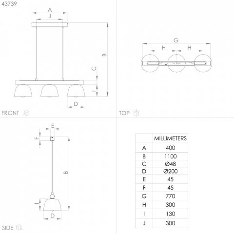 Подвесная люстра Eglo Sherburn 43739