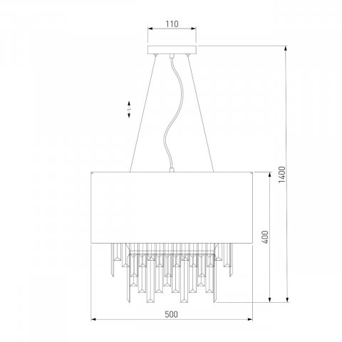 Подвесная люстра Eurosvet Amantea 10122/6 хром/прозрачный хрусталь Strotskis Smart