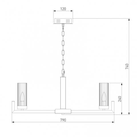 Подвесная люстра Eurosvet Arganie 60133/8 серебро