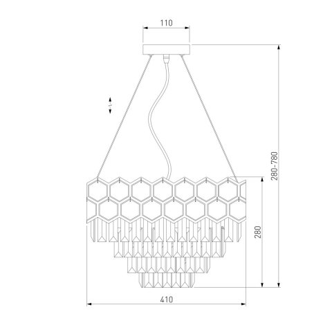 Подвесная люстра Eurosvet Ariana 10124/5 золото/прозрачный хрусталь Strotskis Smart