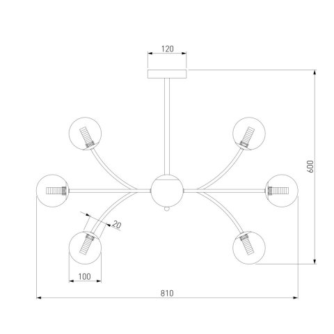Подвесная люстра Eurosvet Astro 30179 матовое золото