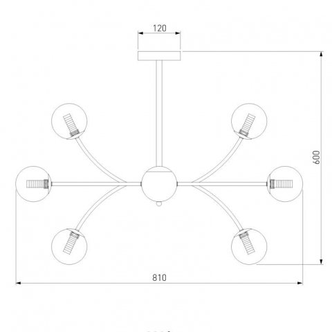 Подвесная люстра Eurosvet Astro 30179 матовое золото