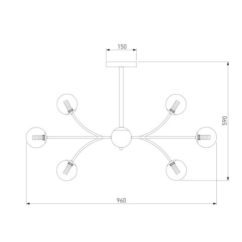 Подвесная люстра Eurosvet Astro 30180 хром