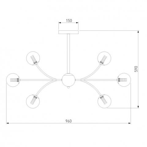 Подвесная люстра Eurosvet Astro 30180 хром