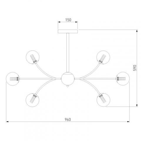 Подвесная люстра Eurosvet Astro 30180 матовое золото