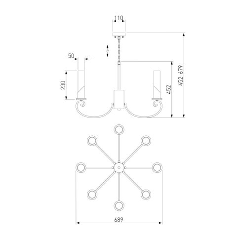Подвесная люстра Eurosvet Banci 60117/8 никель